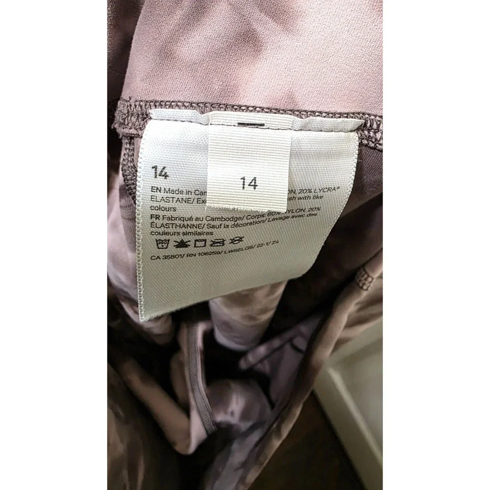 Lululemon High-Rise Diamond Tie-Dye Mink Berry Luna Rock Shadow Gray Leggings Si